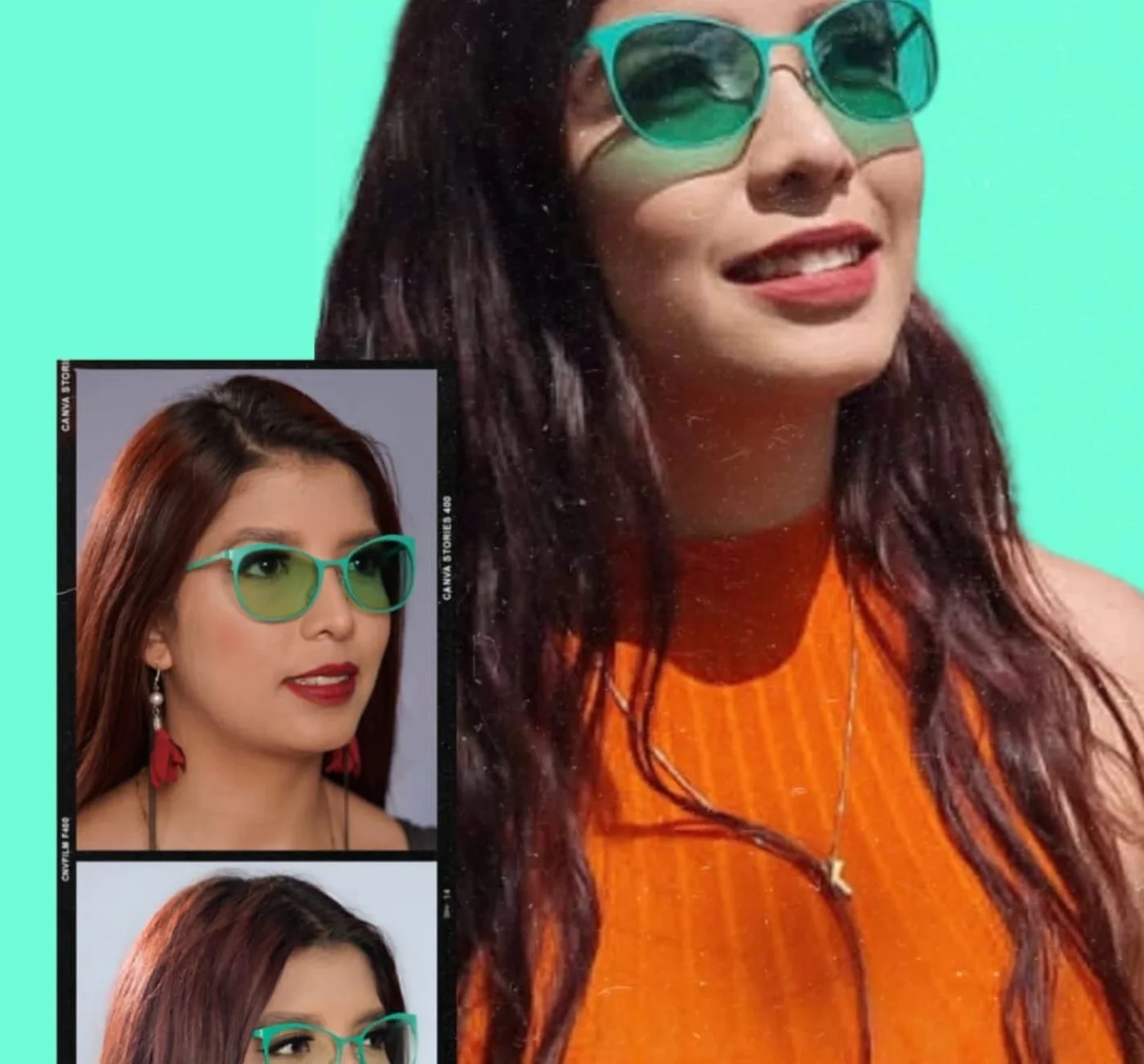 Lentes fotocromáticos verde agua