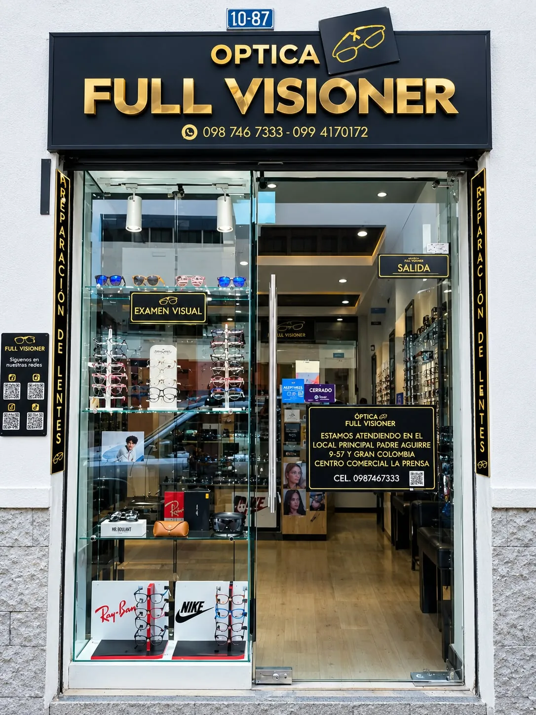 La sucursal de Optica Full Vision en la General Torres