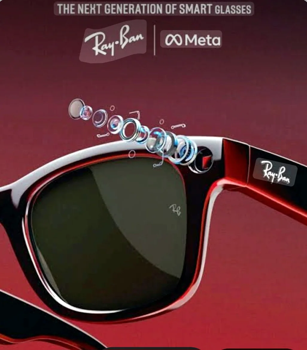 Detalle de la cámara en la montura Ray-Ban Meta